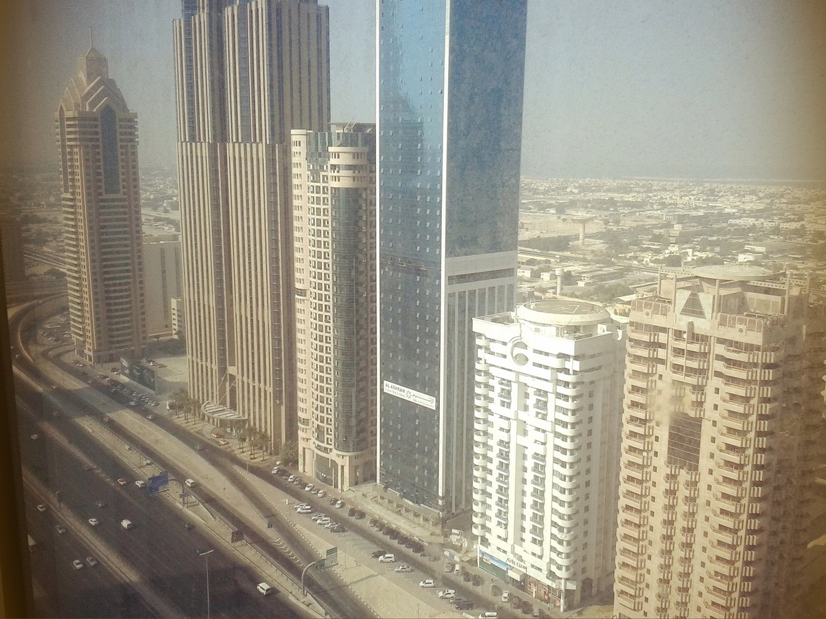 Emirates Grand hotel window view, the 37th floor